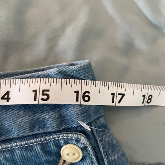 FINAL PRICE NWT Levi's Trouser Shorts Japanese Size 32 Waist 32 Blue Denim $198 - Picture 5 of 15